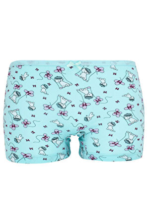 Kız Çocuk Boxer 5 Li Paket Karışık Renk Baskılı Boxer