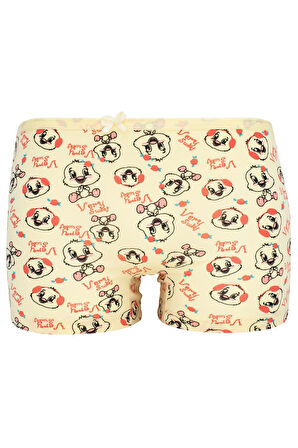 Kız Çocuk Boxer 5 Li Paket Karışık Renk Baskılı Boxer