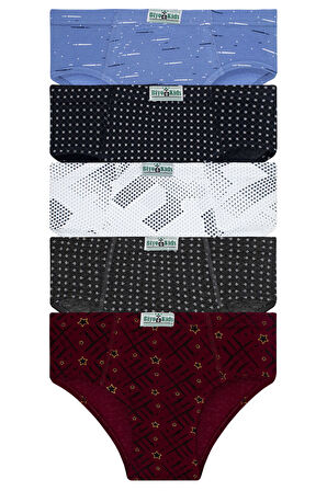 Erkek Çocuk 5'li Paket Renkli Slip Külot