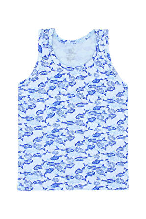 Erkek Çocuk Atlet 5 Li Paket Karışık Renk Baskılı Atlet