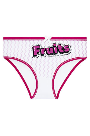 Kız Çocuk 5'li Paket Renkli Slip Külot - Sevimli Meyveler -