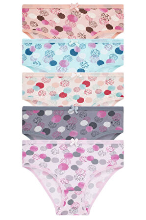 Kız Çocuk 5'li Paket Renkli Slip Külot