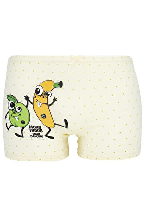 Kız Çocuk Renkli Baskılı 5'li Paket Boxer