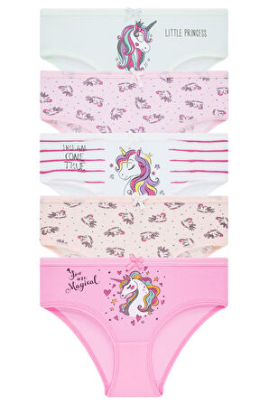 Kız Çocuk Külot 5'li Paket Karışık Renk 1948