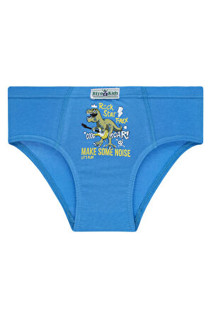 Erkek Çocuk 5'li Paket Renkli Slip Külot - Rockstar Dino -