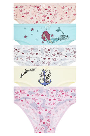 Kız Çocuk Karışık Renk Külot 5 Li Paket Byo3277