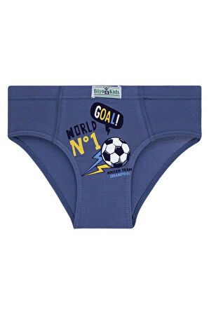 Erkek Çocuk 5'li Paket Renkli Slip Külot - Futbol -