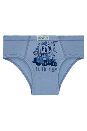 Erkek Çocuk 5'li Paket Renkli Slip Külot - Iş Makinesi -