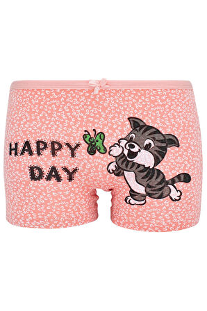 Kız Çocuk Yaramaz Kediler Baskılı 5li Paket Boxer