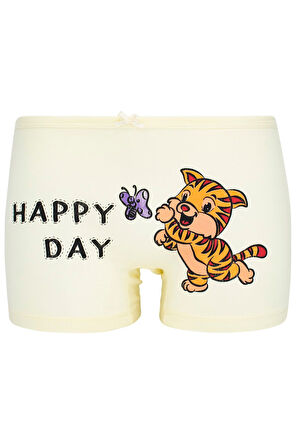 Kız Çocuk Yaramaz Kediler Baskılı 5li Paket Boxer