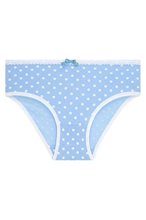 Kız Çocuk 5'li Paket Renkli Slip Külot - Puantiyeli -