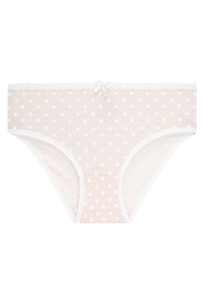 Kız Çocuk 5'li Paket Renkli Slip Külot - Puantiyeli -