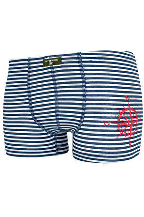 Erkek Çocuk Yelken Baskılı 5 Li Paket Karışık Renk Boxer 2720