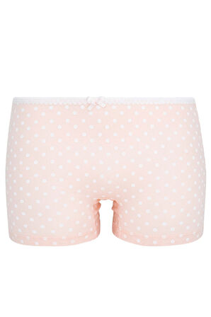 Kız Çocuk Renkli Puantiyeli 5li Paket Boxer