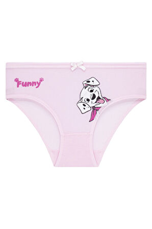 Kız Çocuk 5'li Paket Renkli Slip Külot - Sevimli Köpekler -