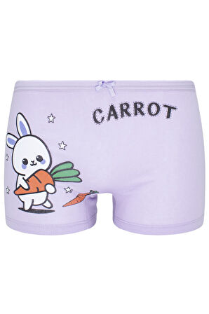 Kız Çocuk 5'li Paket Renkli Boxer - Sevimli Tavşanlar