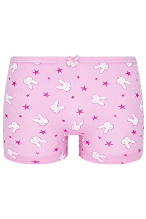 Kız Çocuk 5'li Paket Renkli Boxer - Sevimli Tavşanlar