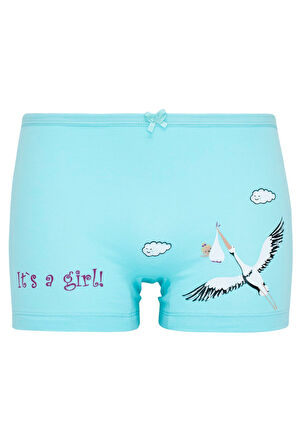 Kız Çocuk Uçan Leylekler Baskılı 5li Paket Boxer