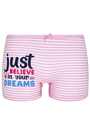 Kız Çocuk Baskılı 5li Paket Boxer BYO3503