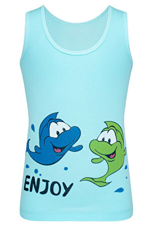 Kız Sevimli Hayvanlar Kalın Askılı Çocuk Atlet 5'li Paket BYO3638