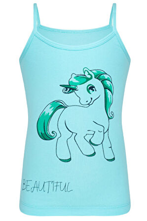 Kız Unicorn'lu İp Askılı Çocuk Atlet 5'li Paket BYO3639