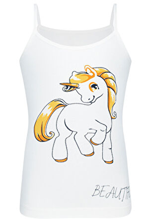 Kız Unicorn'lu İp Askılı Çocuk Atlet 5'li Paket BYO3639