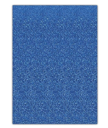 Yapışkanlı Simli Eva 50X70 Mavi Rulo Şeklinde - 4 adet