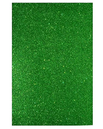 Yapışkanlı Simli Eva 50X70 Yeşil Rulo Şeklinde - 4 adet