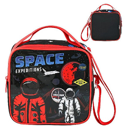 Muggle Tek Bölmeli Space Expeditions Anaokulu Sırt Çantası+Beslenme Çantası