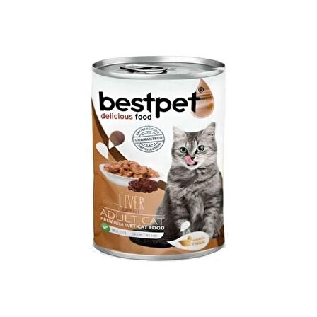 Bestpet Parça Etli ve Ciğerli Yetişkin Konserve Kedi Maması 400 Gr