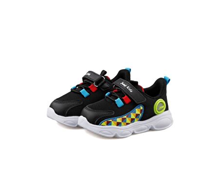 Jump 27241 C Black Blue Neon Grey Red Bebek Günlük Ayakkabı 27241-C-BLACK-BLUE-NEON-GREY-RED Renkli