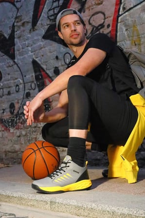 27800 Açık Gri - Siyah Erkek Basketbol Spor Ayakkabısı