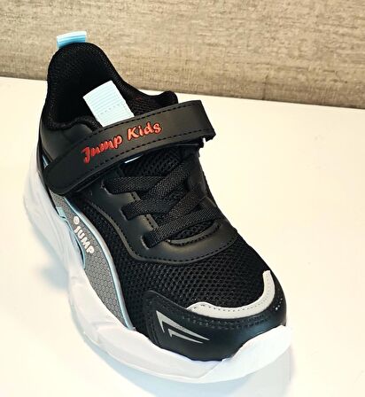 Jump 28123 Çocuk Bantlı Sneaker Ayakkabı Siyah / Lacivert