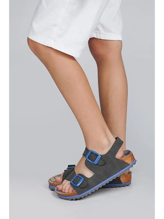 Jump JUMP 50023 ÇİFT TOKALI Antrasit Unisex Çocuk Sandalet 50023