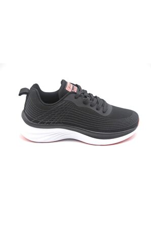 Jump 29828 Kadın Sneaker Günlük Spor Ayakkabı Siyah - Somon