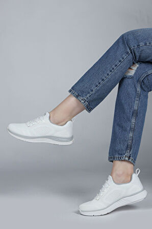 Jump 29920 Kadın Bağcıksız Sneaker Ayakkabı Beyaz