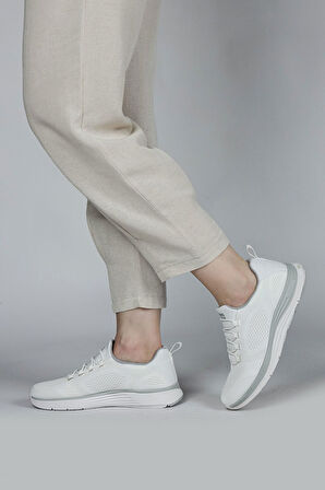 Jump 29920 Kadın Bağcıksız Sneaker Ayakkabı Beyaz