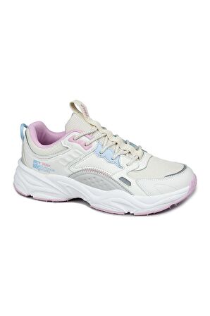 Jump 29943 Kadın Sneaker Spor Ayakkabı Bej - Pembe