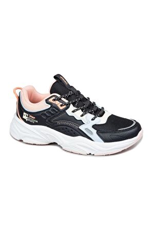 Jump 29943 Kadın Sneaker Spor Ayakkabı Siyah - Pembe - Mavi