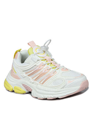 Jump 31130f Çocuk Sneaker Spor Ayakkabı Beyaz - Somon