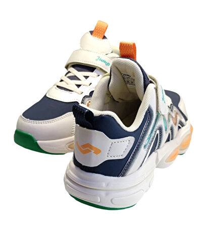 Jump 31098 Çocuk Sneaker Spor Ayakkabı Bej - Lacivert