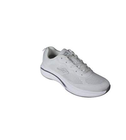 JUMP Kadın Beyaz Siyah Fileli Memory Taban Sneaker Spor Yürüyüş Ayakkabısı