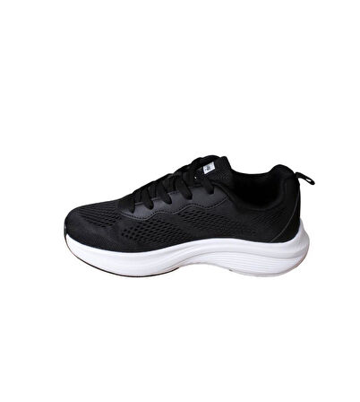 JUMP Kadın Beyaz Siyah Fileli Memory Taban Sneaker Spor Yürüyüş Ayakkabısı