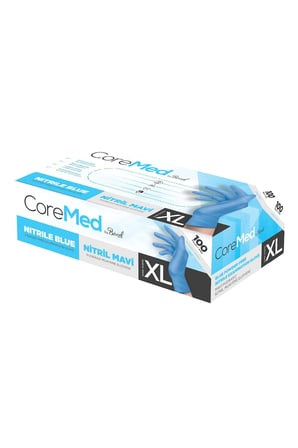 Nitril Mavi Muayene Eldiveni XL - 5 Paket 100 lü Tek Ebat