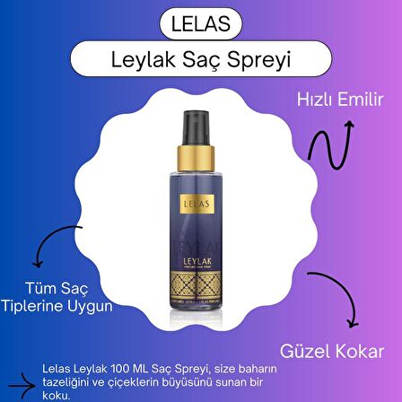 Lelas 1912 Leylak 100 ML Kadın-Erkek Parfümlü Saç Spreyi 8681124619129