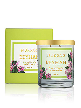 Nurxos 9680 Reyhan Kutulu 2 Adet Kokulu Mum+Freshener Oda Spreyi