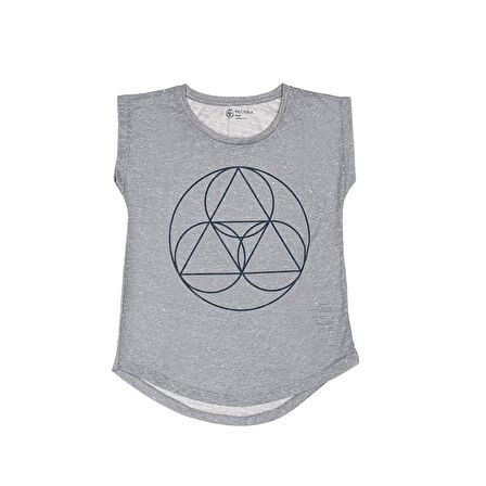 BiggDesign BiggYoga Namaste Gri T-Shirt Gri-S