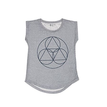 BiggDesign BiggYoga Namaste Gri T-Shirt Gri-L