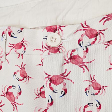 Anemoss Yengeç Erkek Şort Beyaz-S