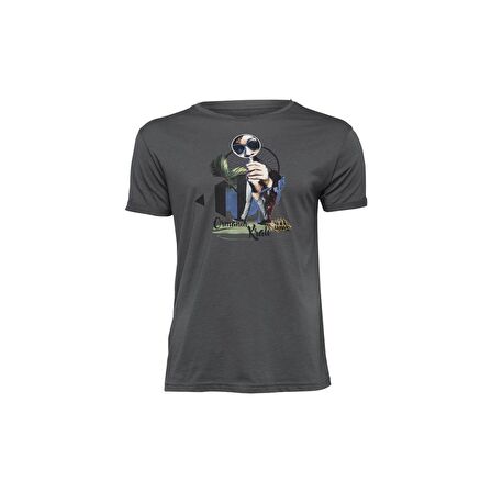 Biggdesign Nature Ormanın Kralı Erkek T-shirt Gri-M